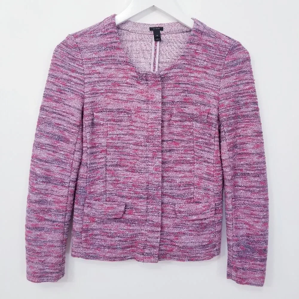 J. Crew Micro-Tweed Poppy Jacket